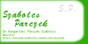 szabolcs parczek business card